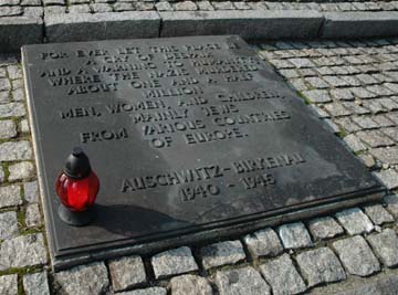 Auschwitz stone plaque 1.5 million
